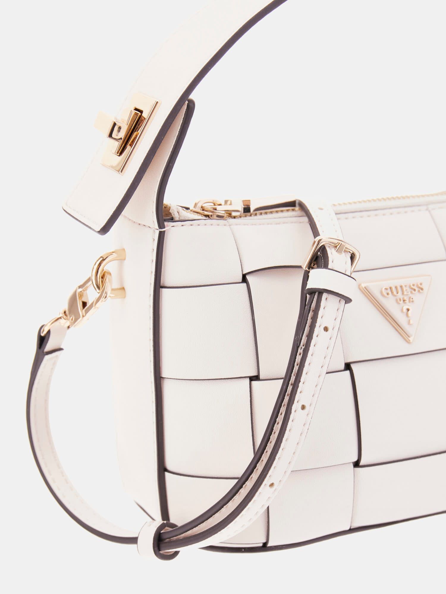 Guess■ MAYLEE 格子 ミニ ホーボーバッグ White Shop GUESS Online Maylee Woven Mini Hobo Bag