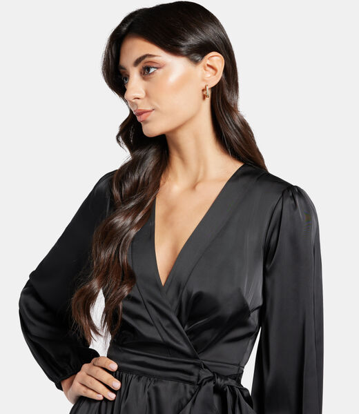 Satin chemisier dress