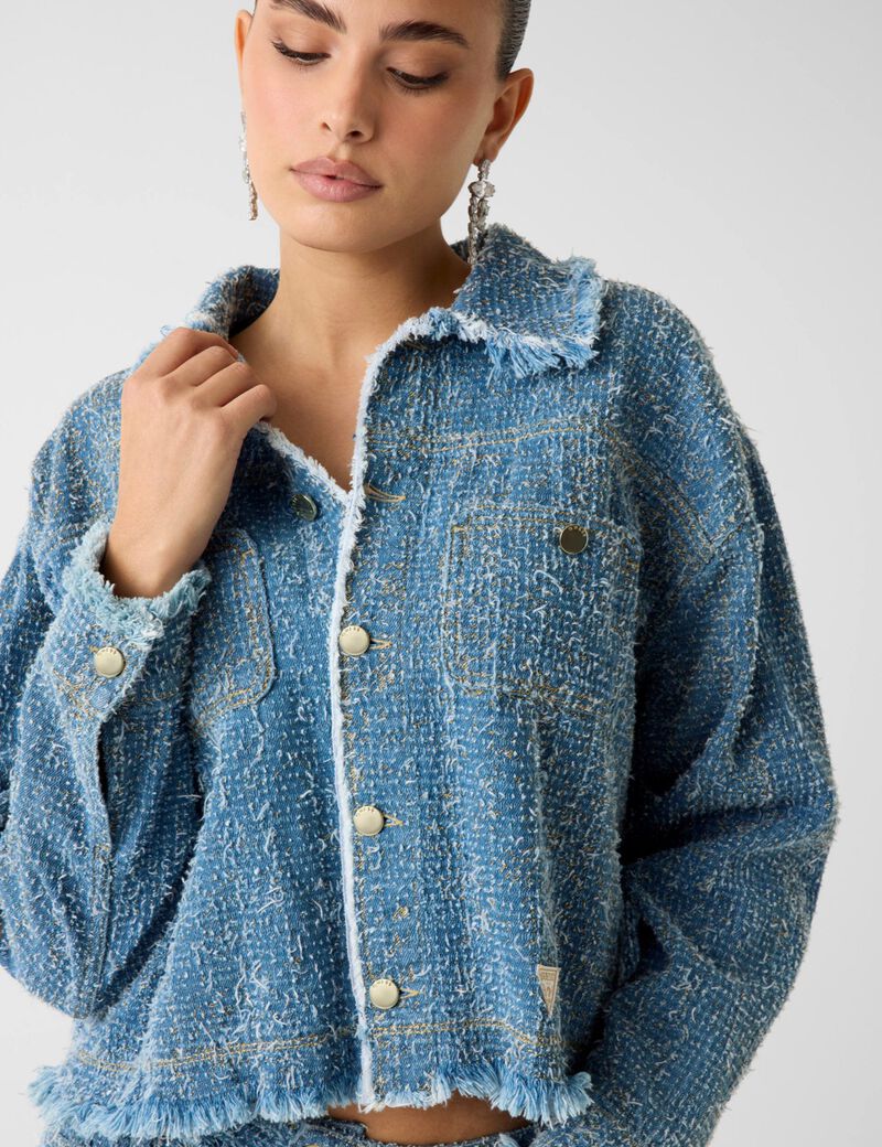 Denim tweed jacket