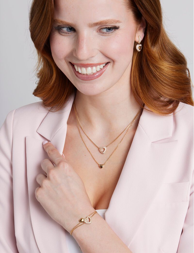 16-18" Two hearts double necklace