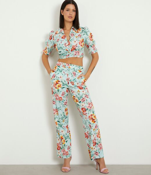 Floral print straight pant
