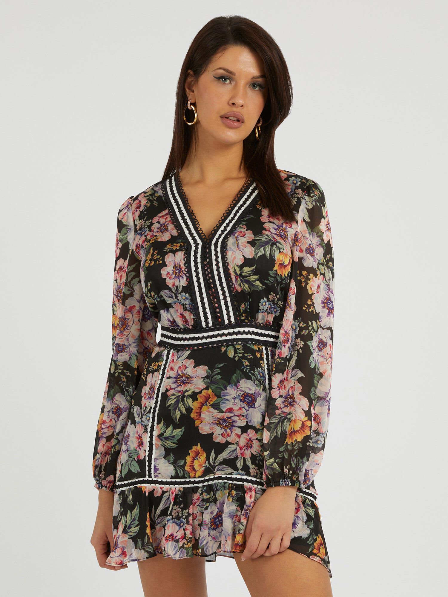 Guess floral new arrivals print dress