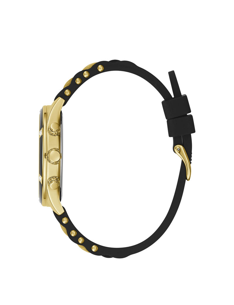 ساعة متعددة الوظائف باللونين الذهبي والأسود