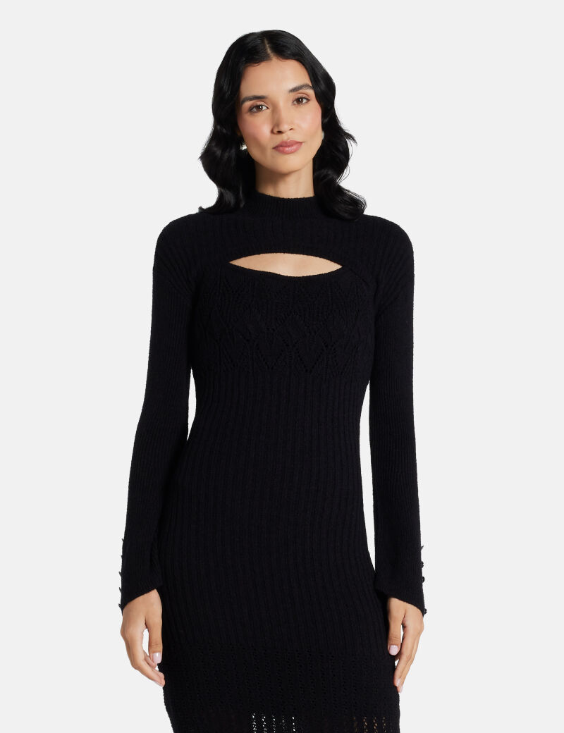 Twin-set long sweater dress
