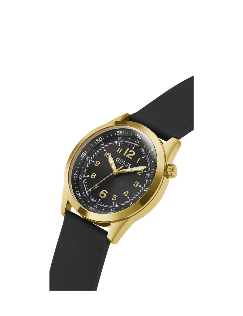 Gold And Black Analog Watch