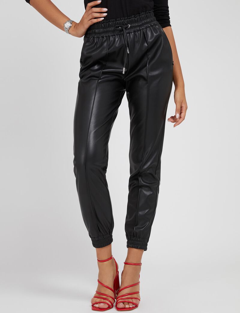 Faux Leather Jogging Pant