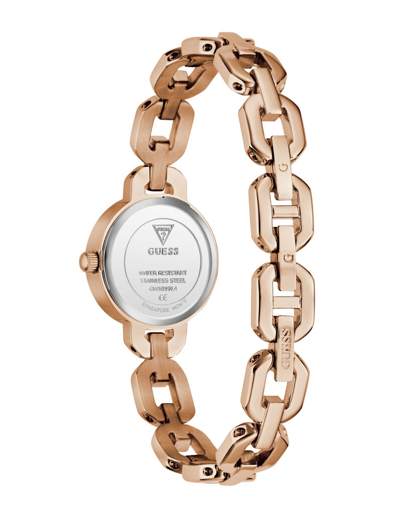 Ladies Rose Gold Tone Round Analog Watch