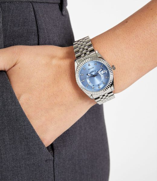 Ladies Silver Tone Multi-function Date Watch