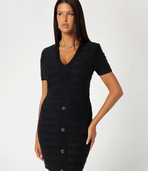 Marciano bouclé mini sweater dress