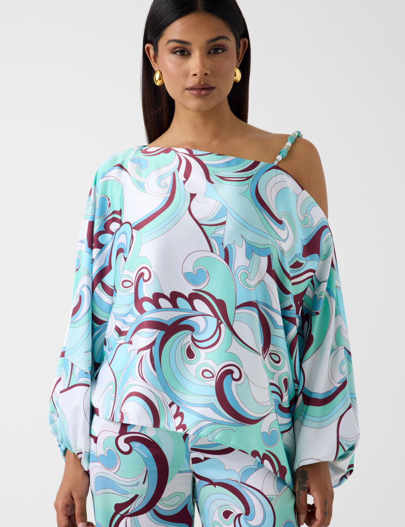 guess marciano one shoulder blouse