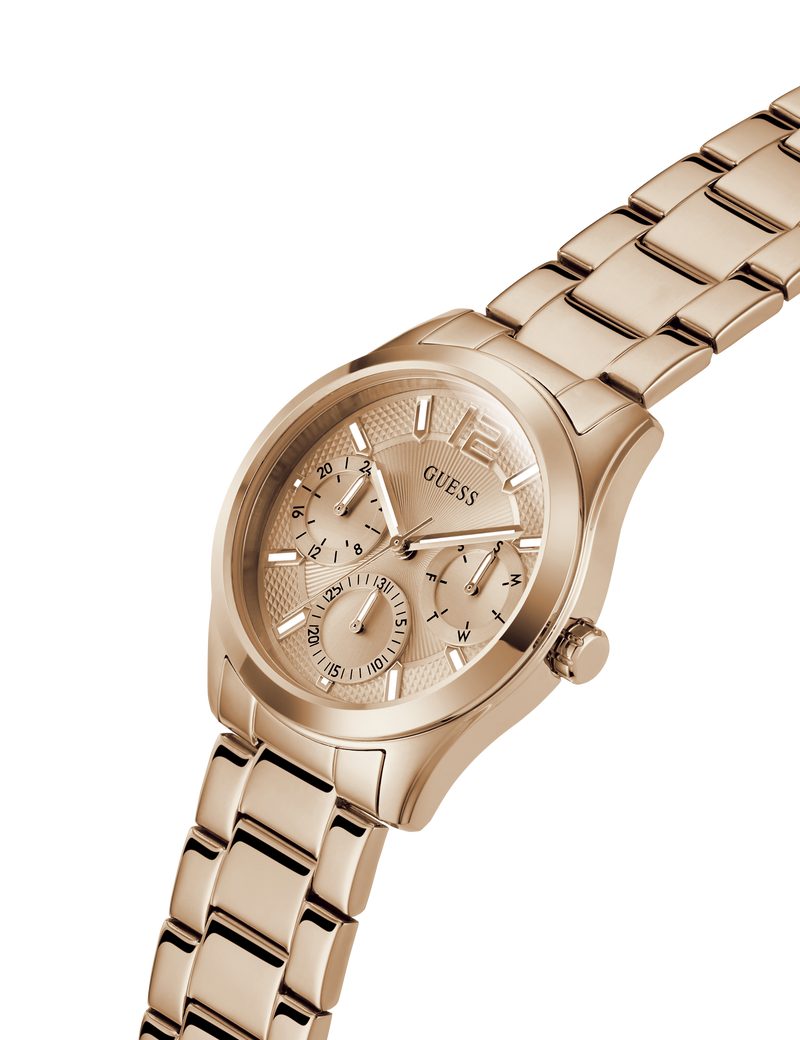 Ladies Rose Gold Tone Multi-function Watch