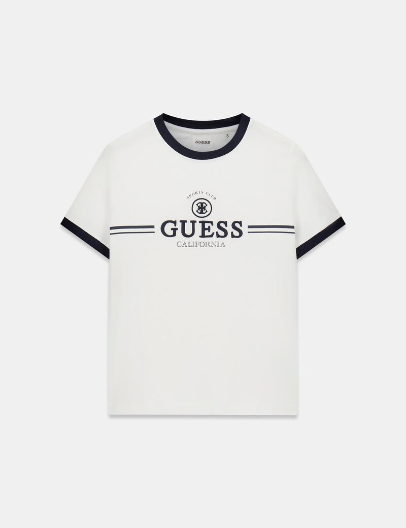 guess embroidered logo t shirt