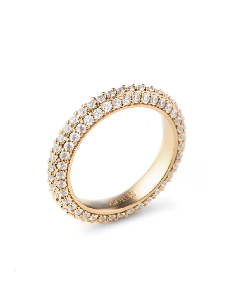 guess 4mm essenza pave ring