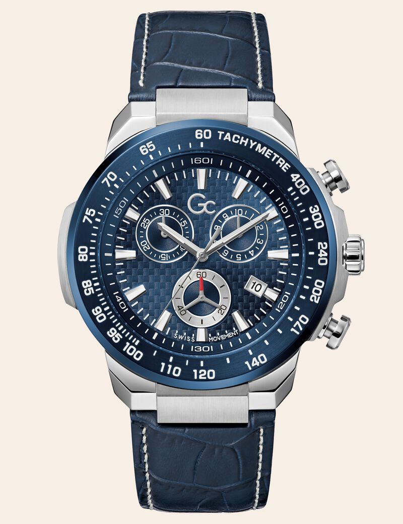 GC leather chronograph watch
