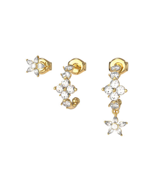 Crystal flowers set earrings