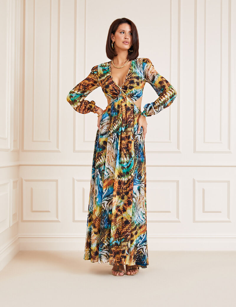 Marciano All Over Print Long Dress