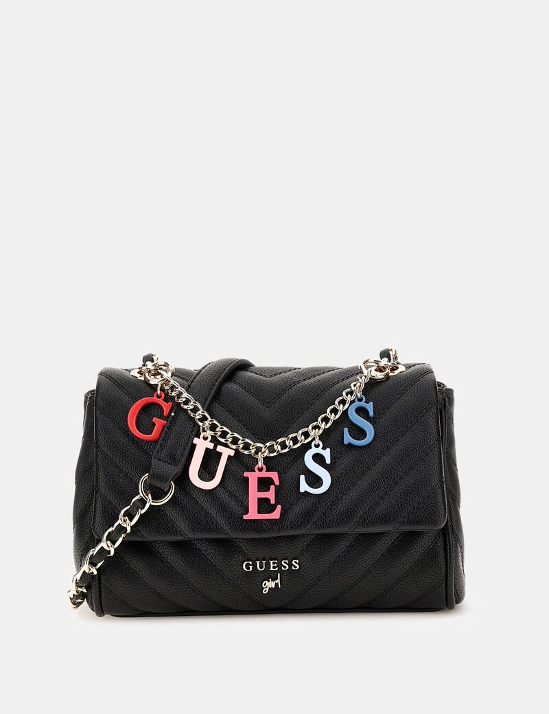 Chain lettering logo crossbody bag