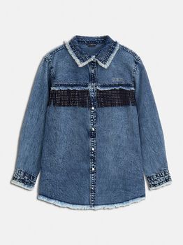 Denim Fringes Dress