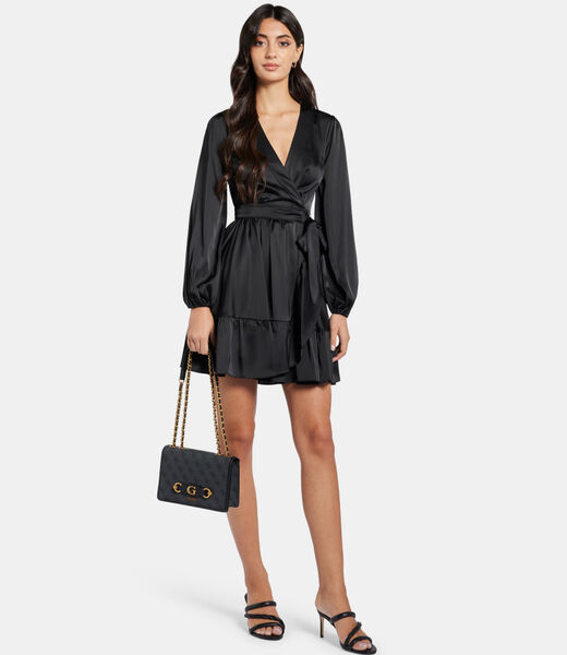 Satin chemisier dress