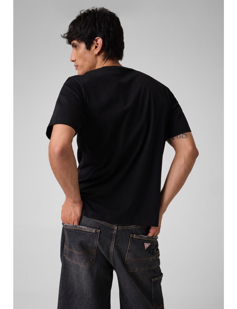 guess front printed logo t shirt