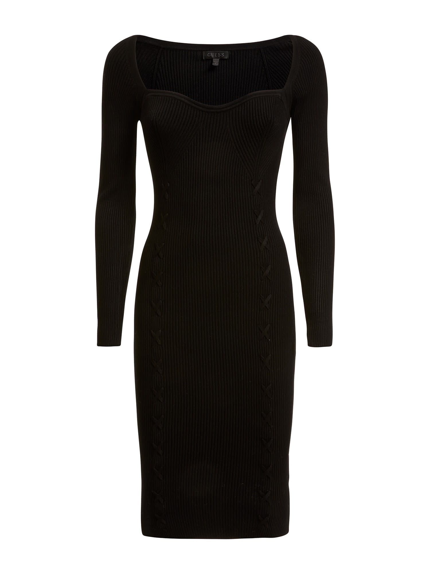 Guess black sweater dress top