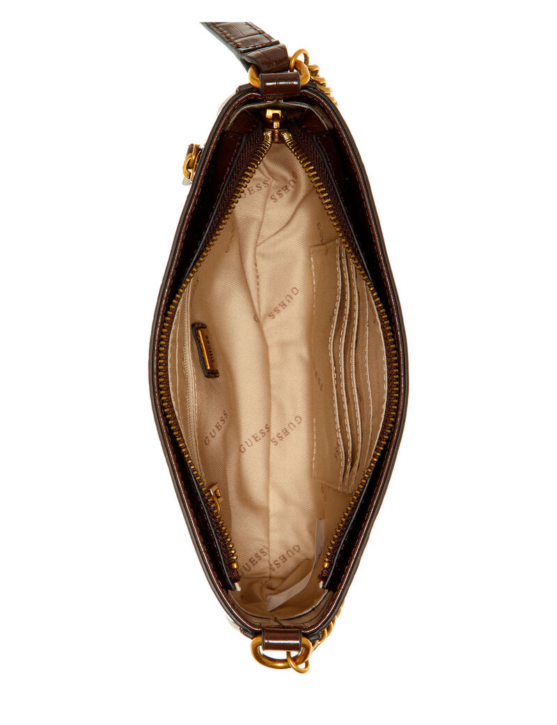 Katey Croc Mini Top Zip Shoulder