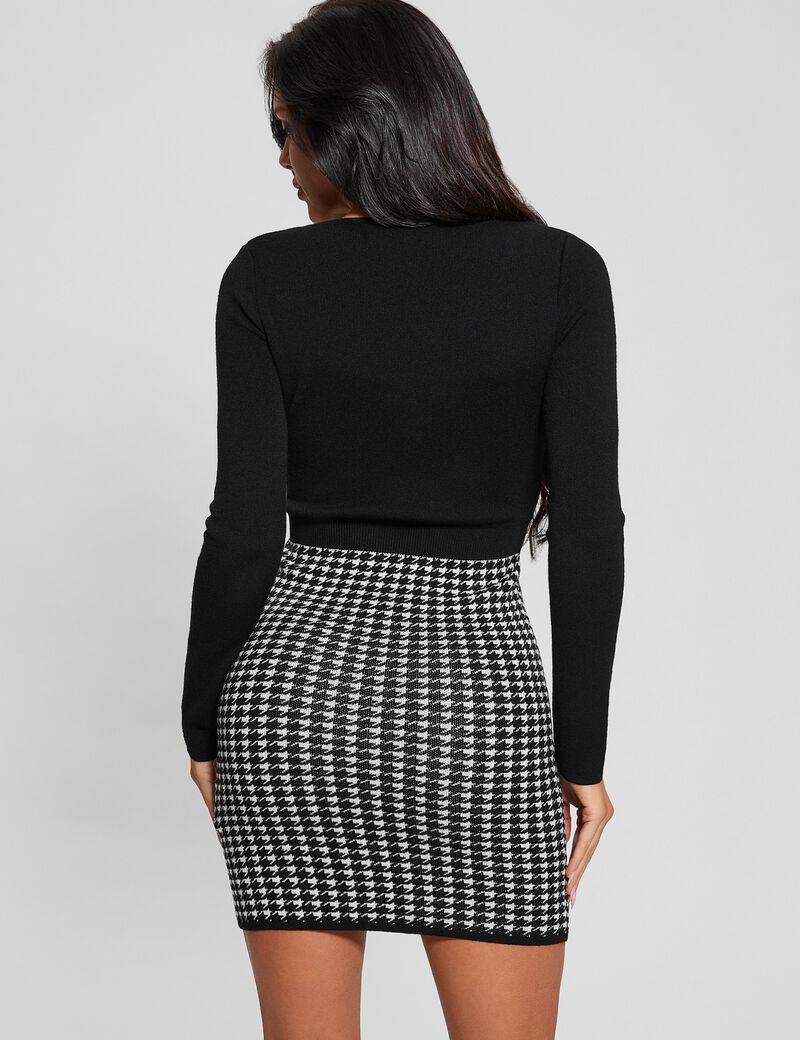 Faux two-piece bodycon dress