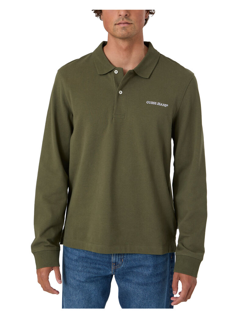 guess embroided logo polo