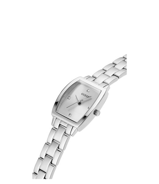 Silver And Diamond Analog Watch