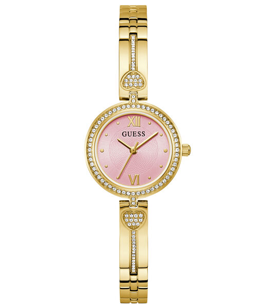 Ladies Yellow Gold Tone Round Analog Watch