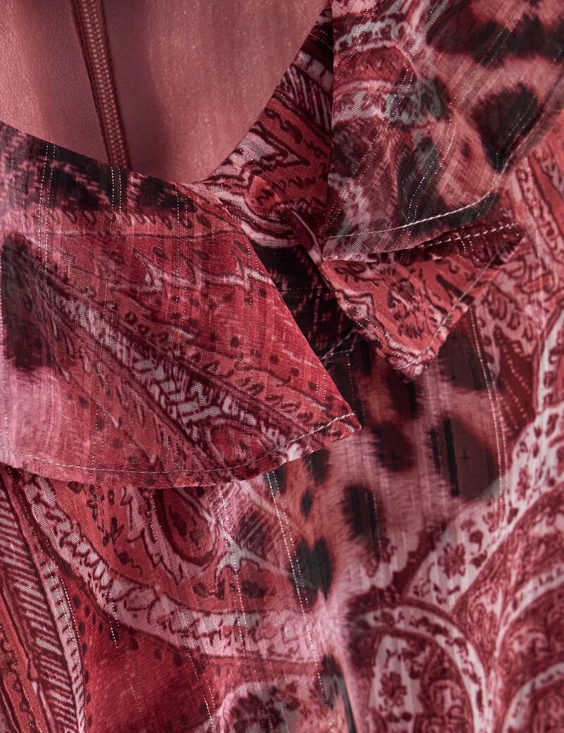 All Over Print Chiffon Dress