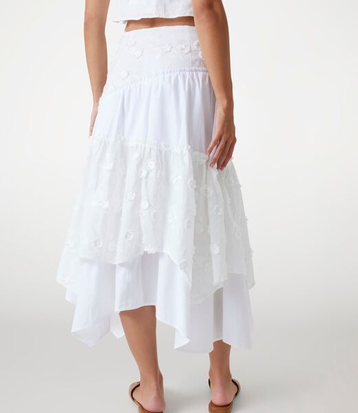 Asymmetrical midi skirt