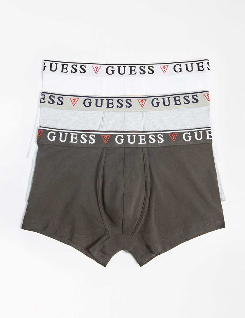 مجموعة من 3 بوكسرات بشريط مع شعار العلامة