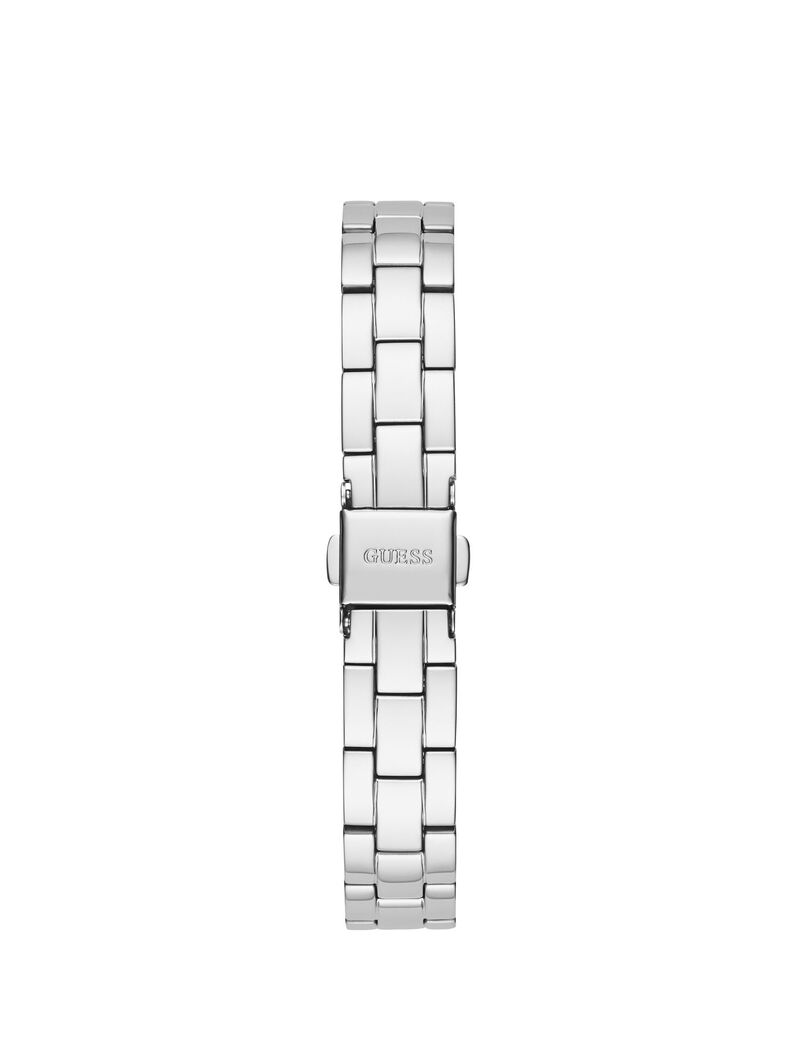 Silver And Diamond Analog Watch