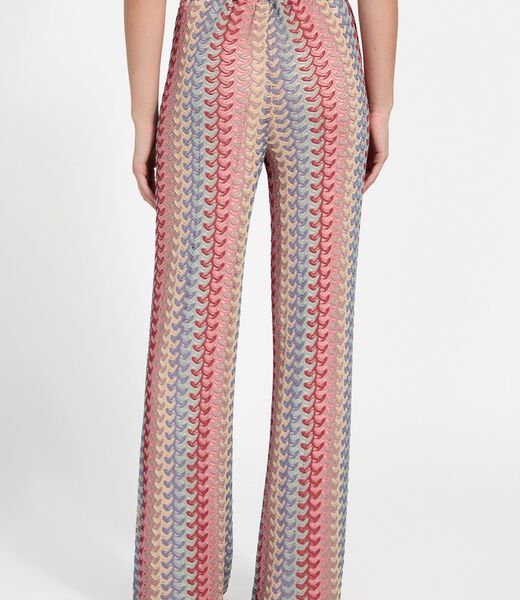 Striped wide-leg pants