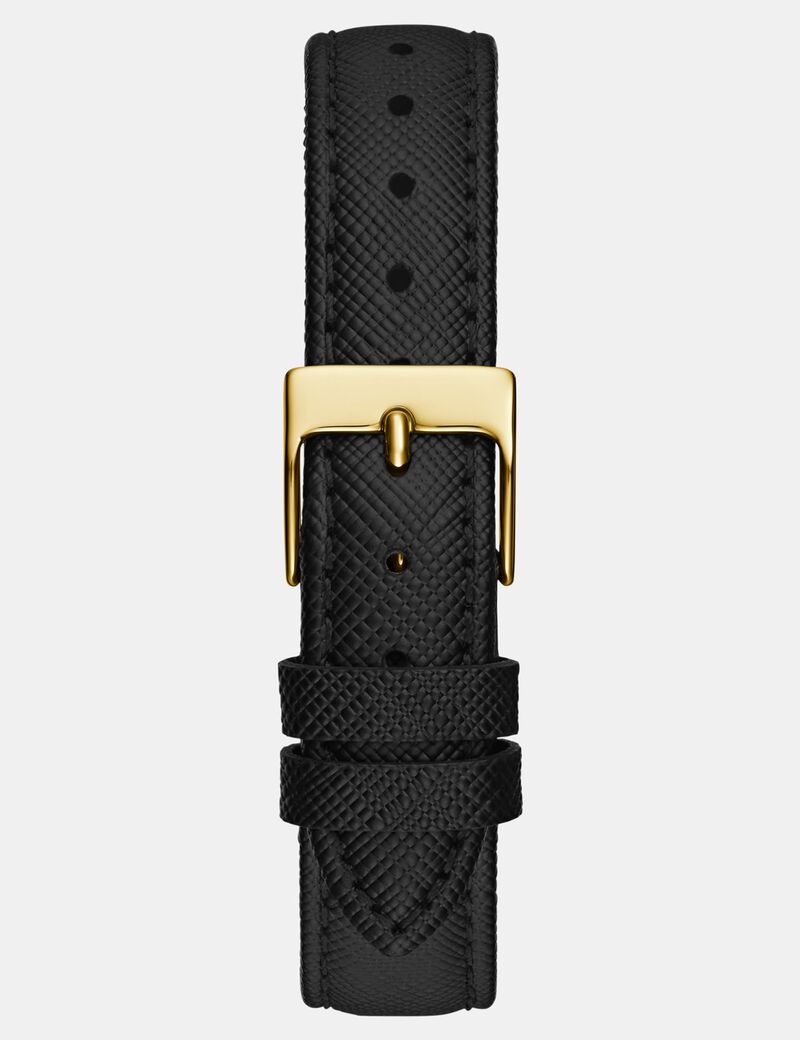 Ladies Black Gold Tone Analog Watch
