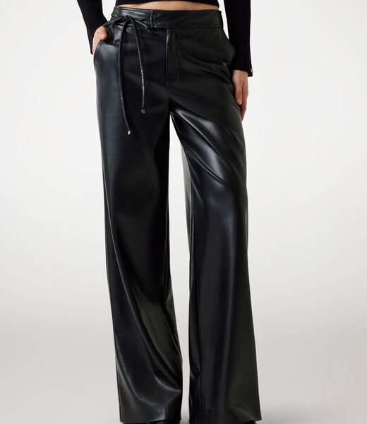 Marciano faux-leather wide-leg pants