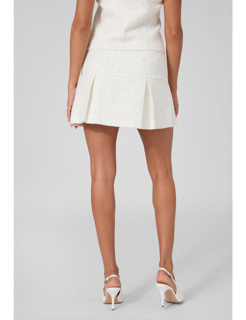 guess pleated tweed mini skirt
