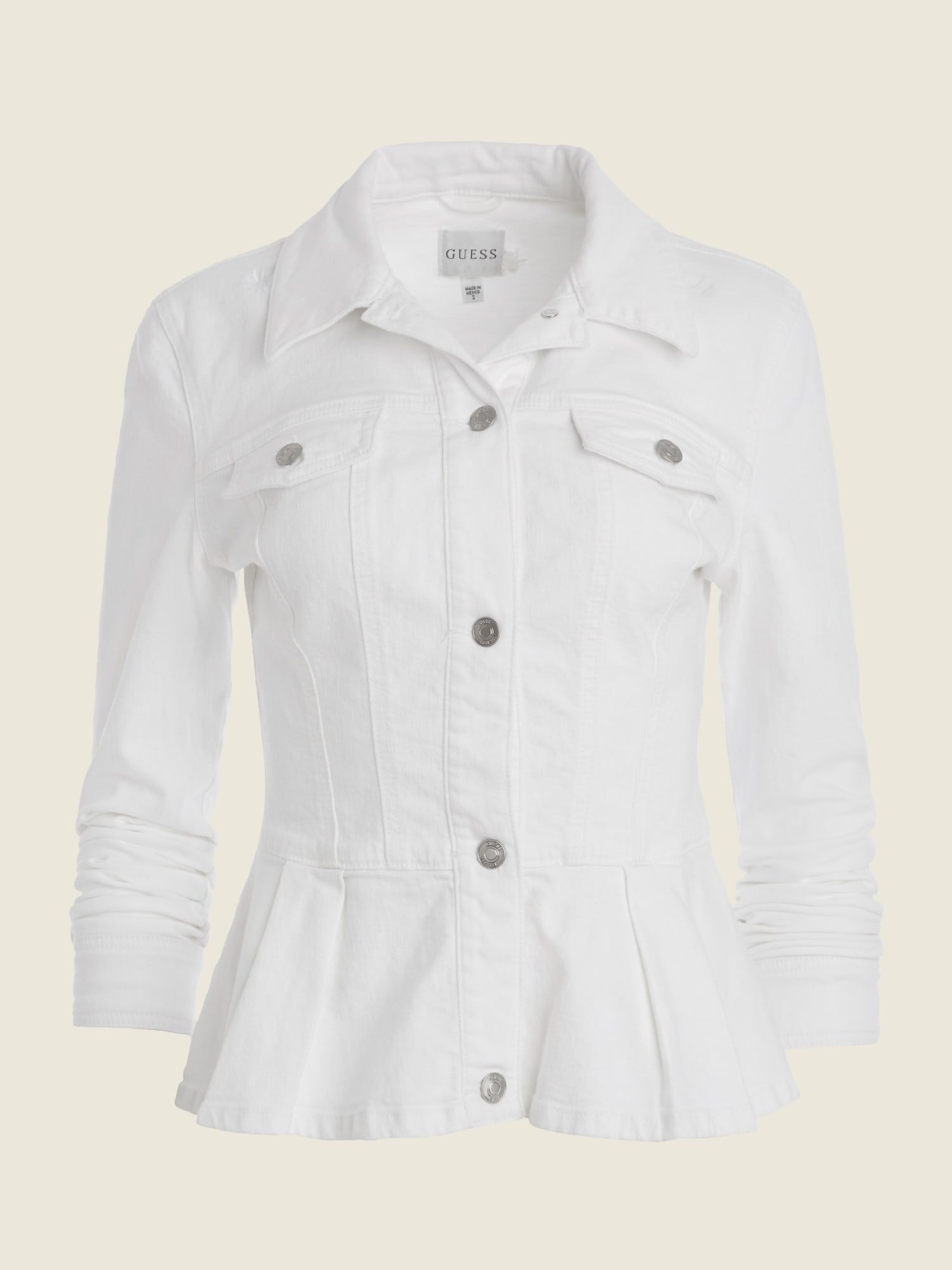 Guess white denim jacket outlet