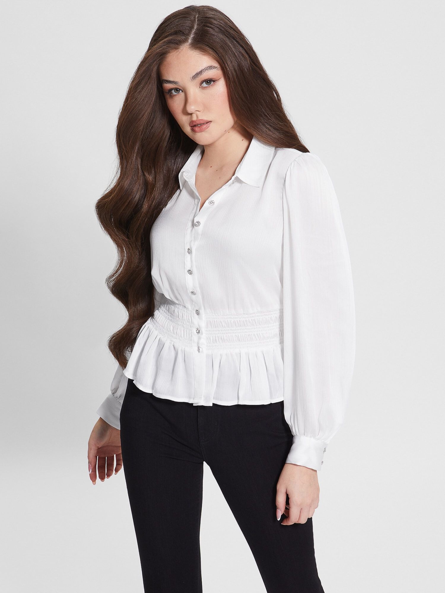 Shop GUESS Online Satin Shirt