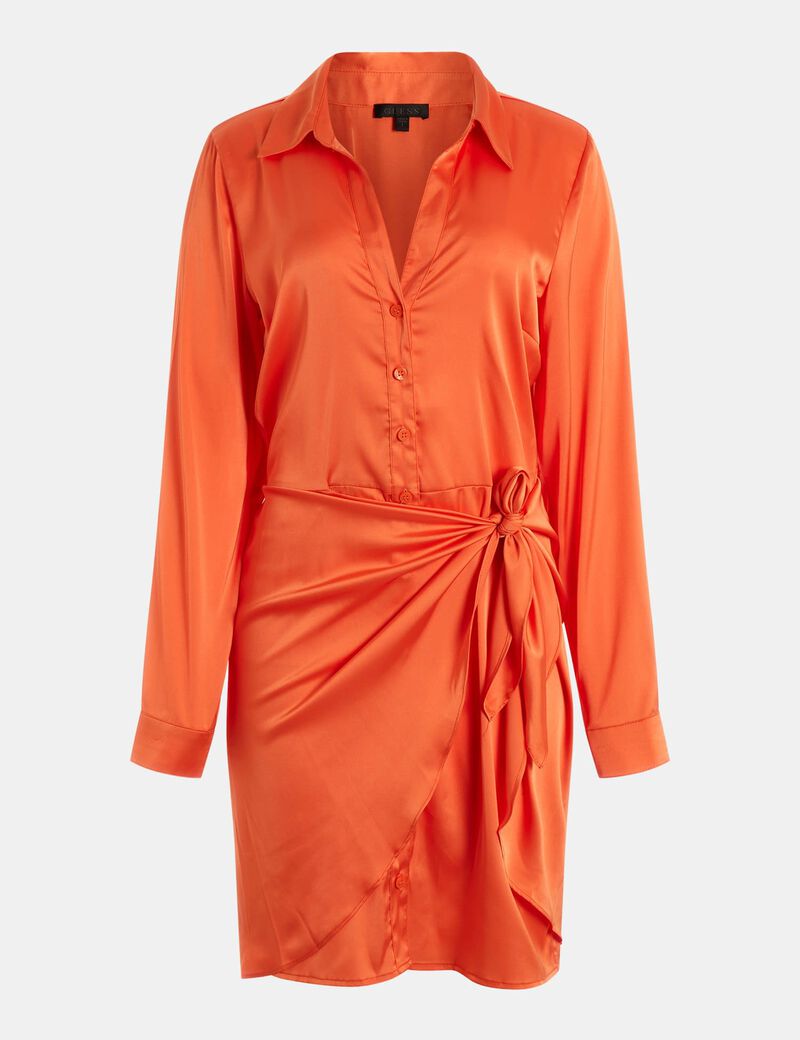 Satin chemisier dress