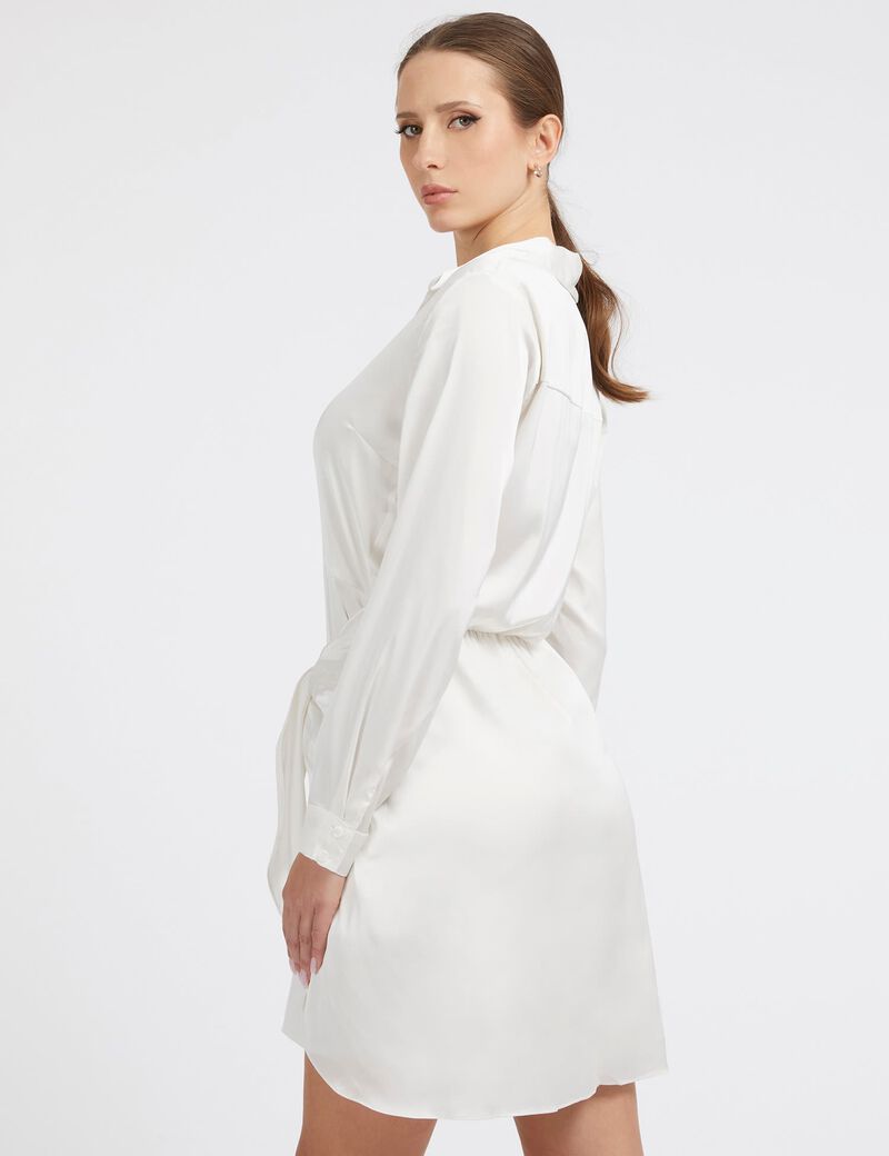 Satin chemisier dress