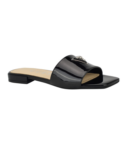 Tamsey croc embossed slides
