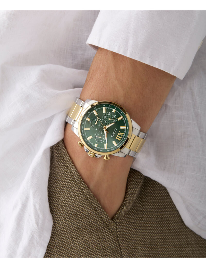 Mens 2-Tone Multi-function Watch