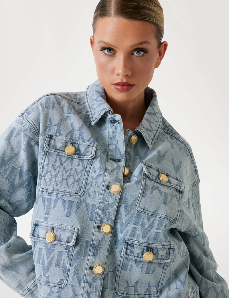 Marciano jacquard logo denim jacket