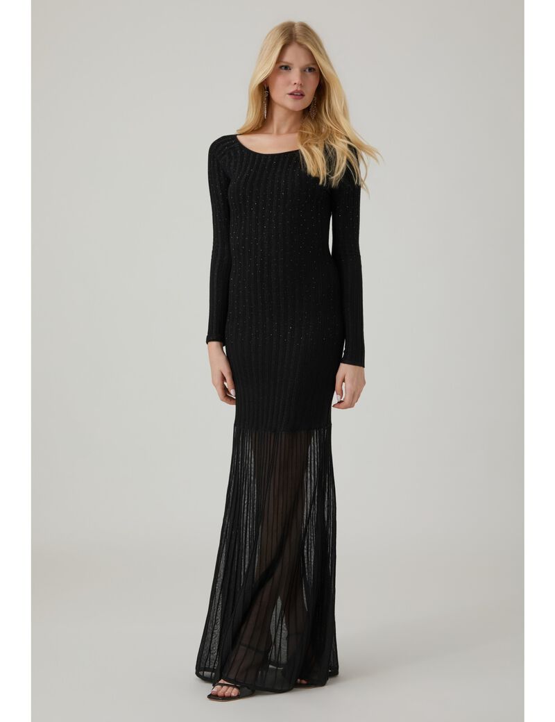 guess perilla sheer rib dress