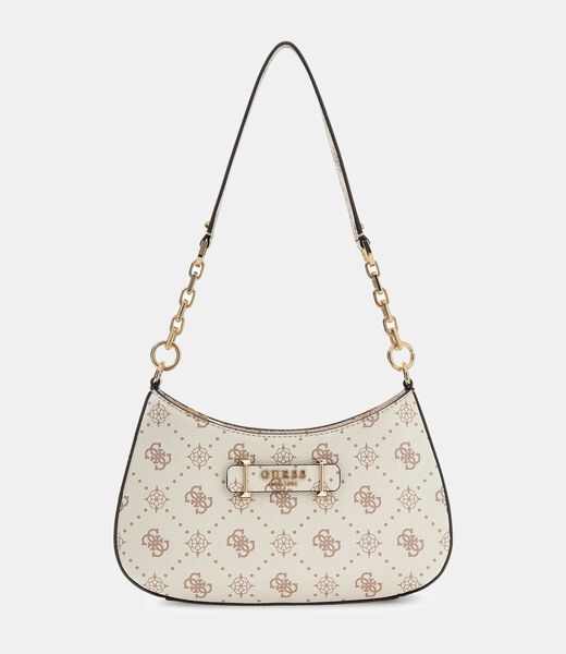 CARRIE LOGO TOP ZIP SHOULDER BAG