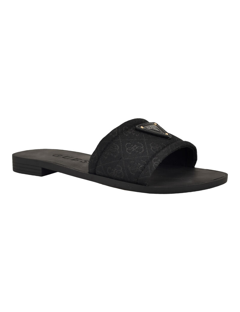 Elysone logo flat sandals