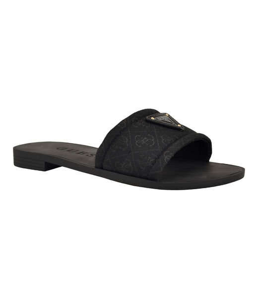 Elysone logo flat sandals