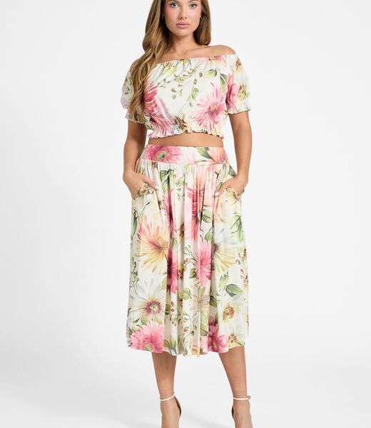 Floral print off-shoulder top